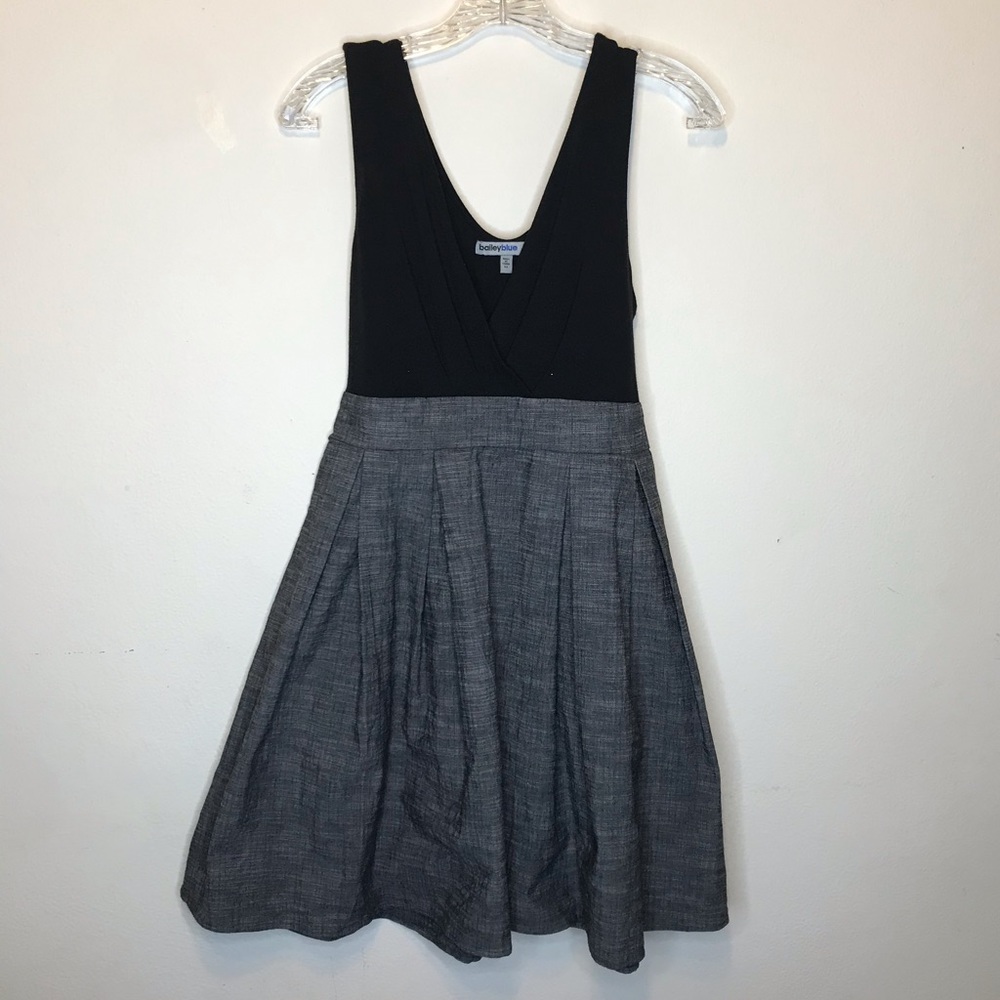Bailey Blue Fit and Flare Black Blue Dress